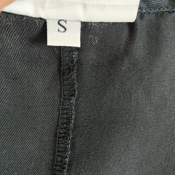 Bryn Walker Black Sleeveless Tunic Top Minimal Boxy Flowy Tencel Small - Picture 4 of 5